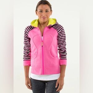 LULULEMON GUC SIZE 10 SCUBA/afterglo cozy stripe